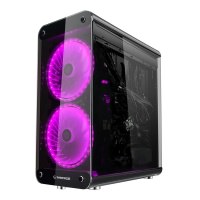 RAMPAGE SQUADRON 2x200mm Uzaktan Kumandalı RGB FAN USB3 MidT ATX GAMING CAM KASA - 1